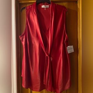 Kasper Sleeveless Front Tie Top